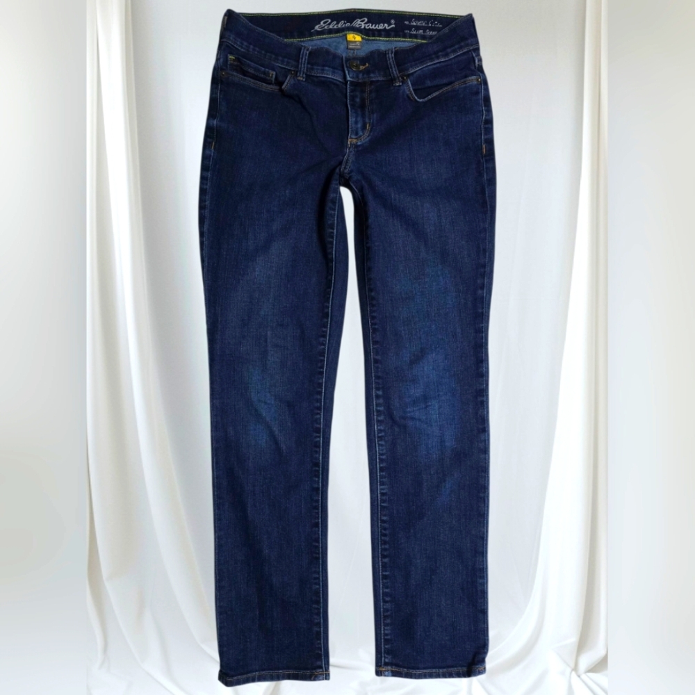 Eddie Bauer Jeans Size 2P 2 Petite P2 Slim Straight With Stretch